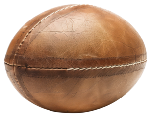 PNG Vintage leather rugby ball closeup