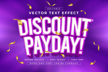 Discount Payday 3D text effect with editable style