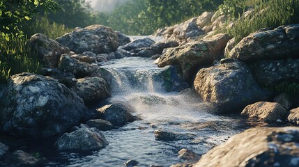 Mountains and water as the background image