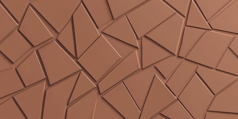 PANTONE 17-1230 Mocha Mousse Minimalist 3D Pattern Wallpaper Design Background