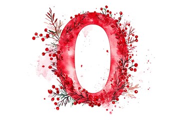 Letter O Christmas tree decoration Alphabet.