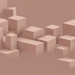 Fototapeta premium PANTONE 17-1230 Mocha Mousse Minimalist 3D Pattern Wallpaper Design Background