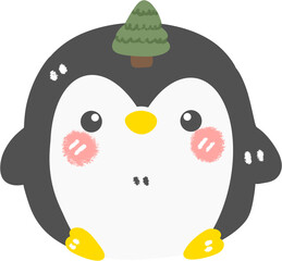 cute penguin illustration