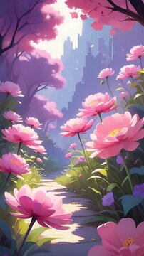 Beautiful Wild flowers in a sunny spring day