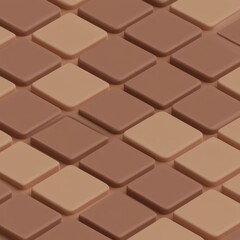 Fototapeta premium PANTONE 17-1230 Mocha Mousse Minimalist 3D Pattern Wallpaper Design Background
