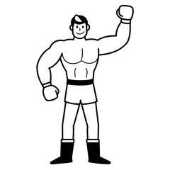 illustration of a man lifting weights