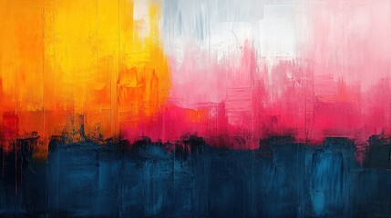 Obraz premium Abstract painting, vibrant colors, textured brushstrokes.