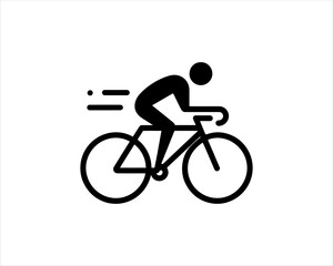 silhouette of a person riding a bike