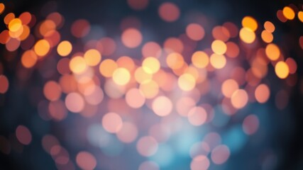 Fototapeta premium Abstract Festive Background of Blurred Lights with Warm and Cool Tones