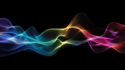 Fototapeta premium Elegant Abstract Wave Lines Background Creating a Fluid and Dynamic Visual Experience with Soft Gradients and Harmonious Color Combinations in Motion