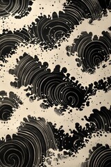 Black and White Japanese Abstract Minimalist Texture Background Design