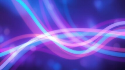 Obraz premium Abstract Swirling Neon Lines A Dynamic Purple and Blue Light Show