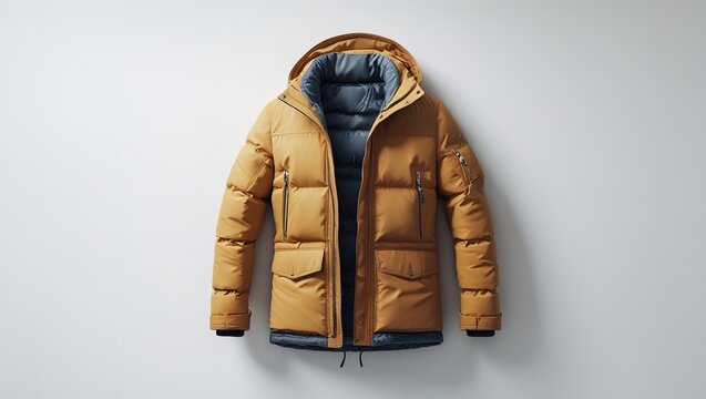 Isolated Winter Compy Jacket on a White Background with Winter Clothing Style