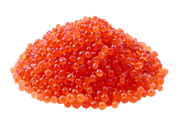 Red caviar on a transparent background. PNG
