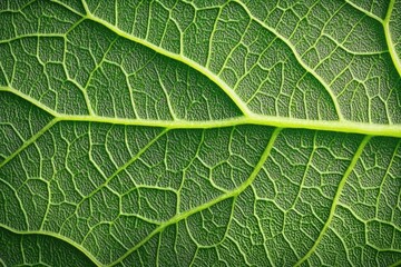 Obraz premium A leaf with a lot of veins and a green color