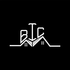 BIC Real State logo design, BIC simple and modern logo. BIC luxurious alphabet design
