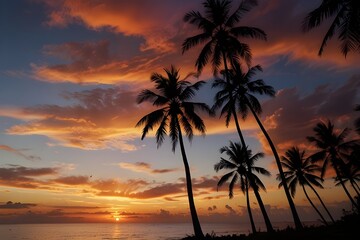 sunset on the beach