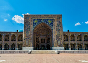 Majestic Islamic Architecture of Ancient Madrasa in Uzbekistan