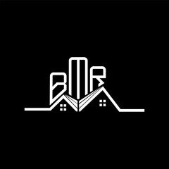 BMR Real State logo design, BMR simple and modern logo. BMR luxurious alphabet design