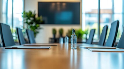 screen in an executive meeting room, offering stunning visual clarity and precision.