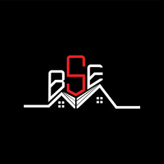 BSE Real State logo design, BSE simple and modern logo. BSE luxurious alphabet design