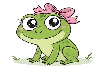 Obraz premium Frog Character Mascot in a Cartoon Style.