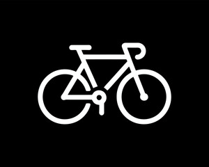 Fototapeta premium Line art Bicycle logo design icon symbol vector illustration. Bicycle sign