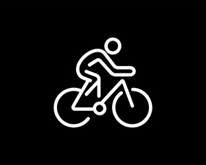 Obraz premium cyclist on a bicycle icon