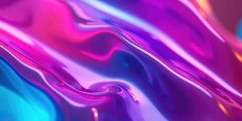 Obraz premium Abstract Swirling Liquid Neon Hues Background for Design Projects