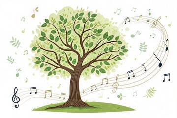 Tree with music notes