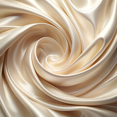 Elegant cream silk drapes beautifully.