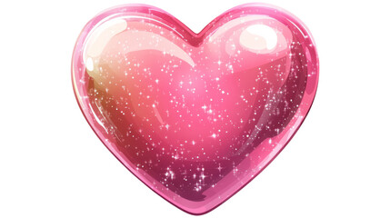 Obraz premium Shiny pink heart icon romantic and valentine design