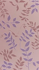 Fototapeta premium Minimalist Botanical Pattern with Soft Pastel and PANTONE 17-1230 Mocha Mousse Tones