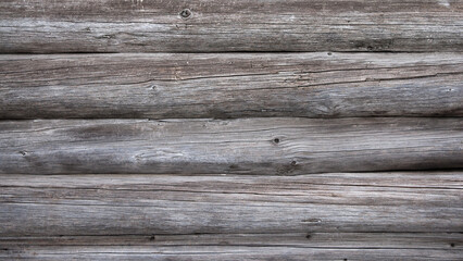 Obraz premium The photo shows old logs in close-up