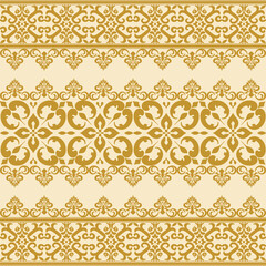 traditional damask vector pattern with seamless damask vector design and elegant damask vector border for textile or wallpaper