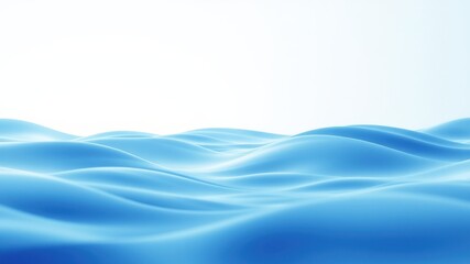 Fototapeta premium Serene Blue Undulating Landscape Abstract Background for Design Projects