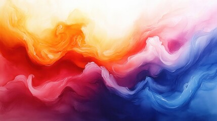 Obraz premium Abstract colorful flowing paint swirls.