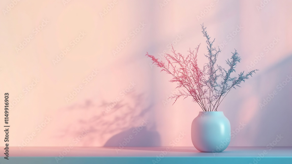 Wall mural blank product three podium. minimal scene mockup 3d display podium, 3d rendering of an abstract whit