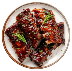 PNG Delicious glazed barbecue ribs