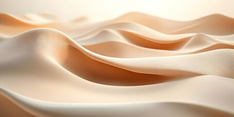 Obraz premium Beige Abstract 3D Wave Background