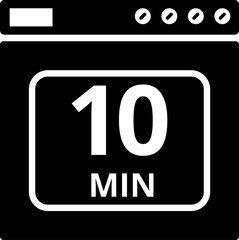 Cooking time and pot icon set. Cook for 1, 2, 5, 10, 15, 20, 25, 30, 40, 45, 50, 60 minutes vector icon.