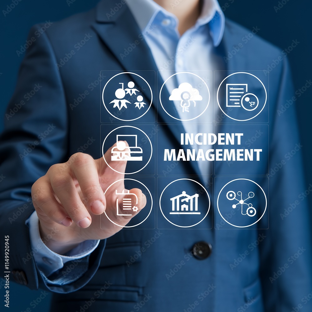 Poster incident management and risk mitigation process: a conceptual overview with icons