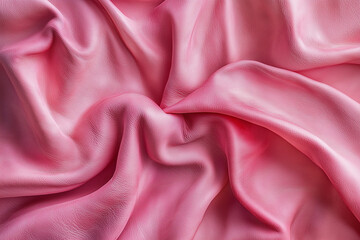 Obraz premium Here is a close up view of a pink fabric showcasing a lovely swirl pattern, background