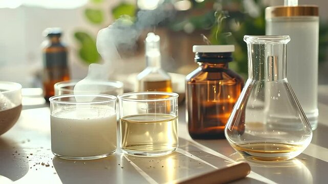 DIY Soap Maker Testing Fragrances in Laboratory Environment