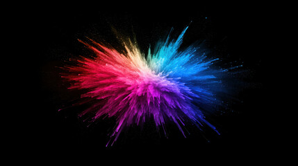Multicolored Burst of Light Particles Exploding in a Dynamic and Colorful Display