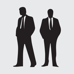 Business people, business Men and Women  vector silhouettes set