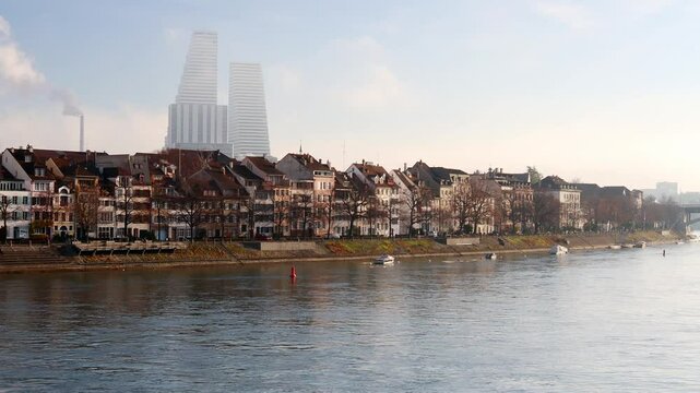 basel city in switzerland 4k 25fps video