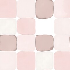 Pastel Pink and Beige Tile Pattern 