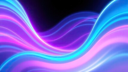 Fototapeta premium Neon Light Waves. Vibrant Digital Energy. Ideal For A Desktop Wallpaper Or Background.