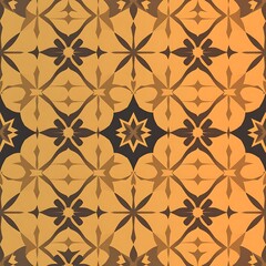 Fototapeta premium Golden Geometric Pattern: An intricate and elegant seamless pattern featuring a captivating gold and black geometric design. Perfect for adding a touch of sophistication to any project.